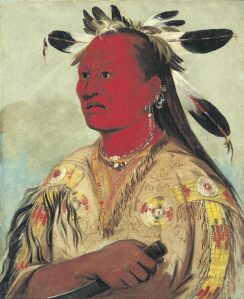 Stán-au-pat Bloody Hand Chief of the Tribe 1832 by IStockHistory com