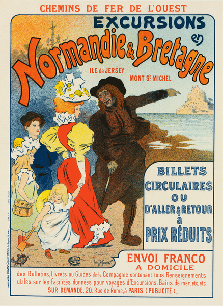 Excursions En Normandie Et Bretagne 1896 Posters by Georges Meunier by IStockHistory com