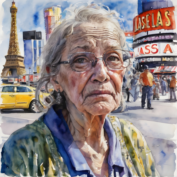 Watercolor “Only Me” By Bruce Lazarus by IStockHistory com
