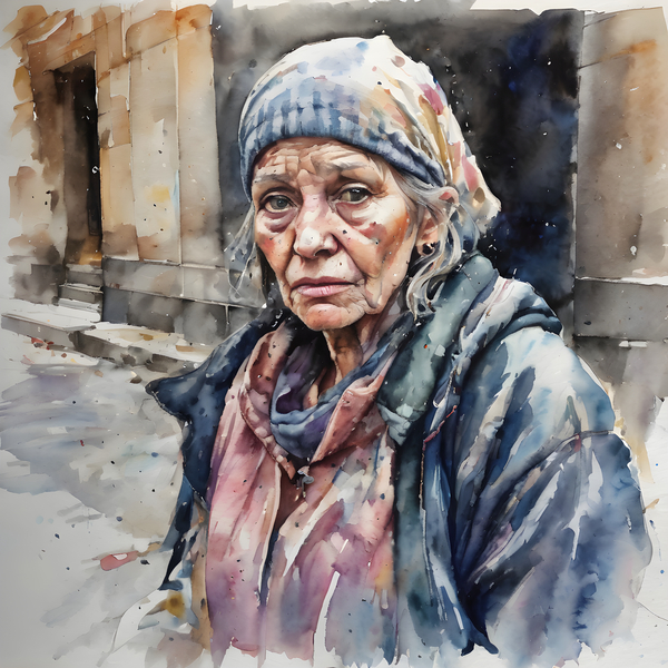 Watercolor “Im Truly Tired”  By Bruce Lazarus by IStockHistory com