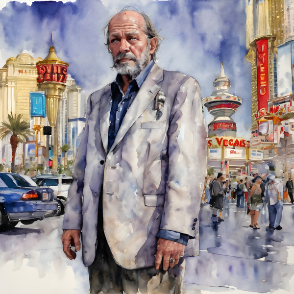 Watercolor “Broke” By Bruce Lazarus by IStockHistory com