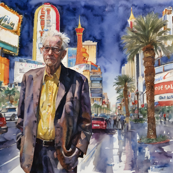 Watercolor  “Maybe Today”  By Bruce Lazarus by IStockHistory com