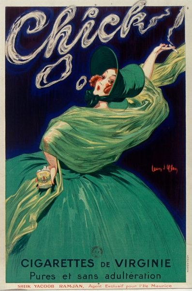 Chick cigarettes de Virginie pures et sans adultération 1925 by Jean dYlen Poster by IStockHistory com