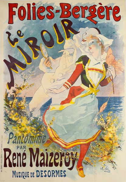 Folies-Bergère Le Miroir 1892 Poster by Jules Chéret by IStockHistory com