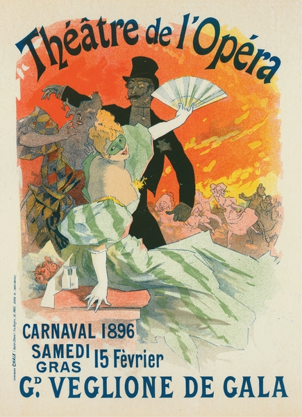 Carnaval 1896. Grand Veglione De Gala 1896 Poster by Jules Chéret by IStockHistory com