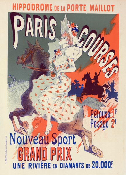 Paris-Courses 1897 Poster by Jules Chéret by IStockHistory com