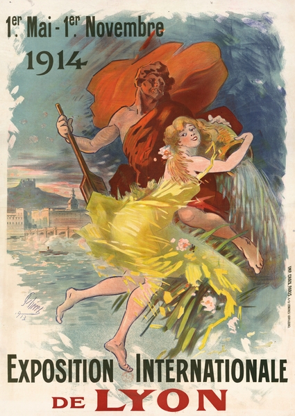 Exposition internationale de Lyon 1913 Poster by Jules Chéret by IStockHistory com