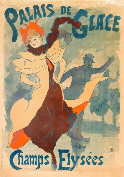 Ice Skating Rink 1893 Poster by Jules Chéret by IStockHistory com