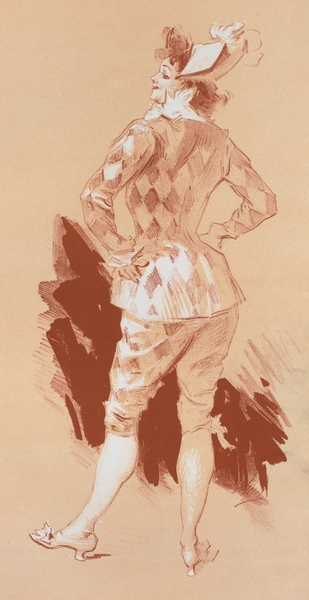 Dessin original pour la couverture des Maîtres de l’Affiche. 1896 Illustration by Jules Chéret by IStockHistory com