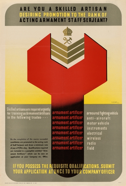 Are You a Skilled Artisan Desiring Promotion to the Rank of Acting Armament Staff Serjeant by IStockHistory com