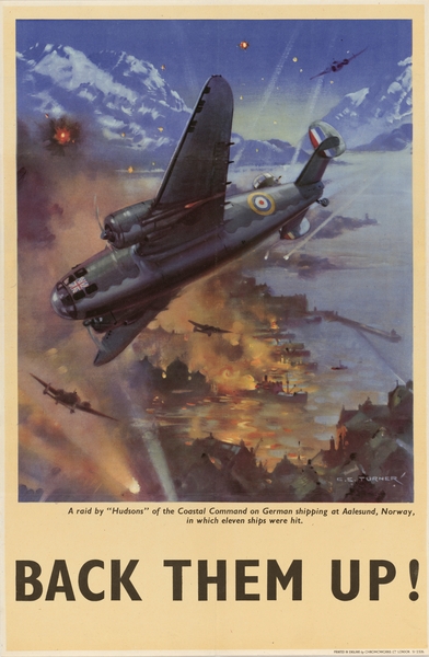 A Raid by ‘Hudsons’ of the Coastal Command on German Shipping at Aalesund by IStockHistory com