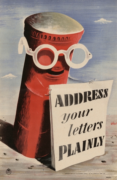 Address Your Letters Plainly Print