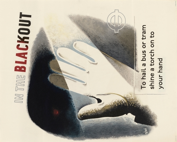 In the Blackout – Top Hail a Bus or Tram Shine a Torch on to Your Hand by IStockHistory com