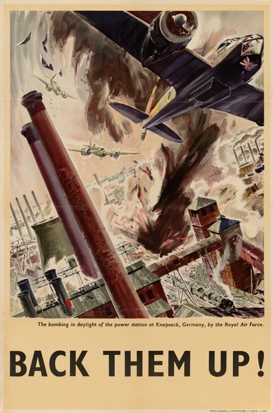 The Bombing in Daylight of the Power Station at Knapsack Germany by the Royal Air Force – Back Them Up! by IStockHistory com