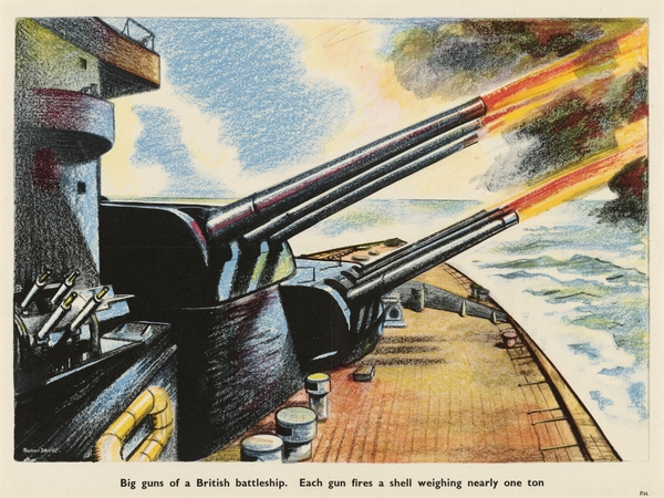 Big Guns of a British Battleship by IStockHistory com