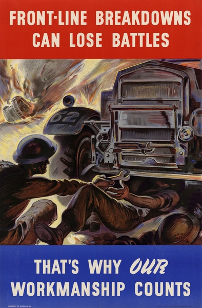 Front-Line Breakdowns Can Lose Battles – That’s Why Our Workmanship Counts  by IStockHistory com