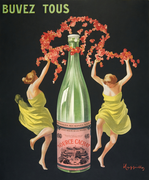 Drink all Evian-Cachat ca.1912 by Leonetto Cappiello  by IStockHistory com