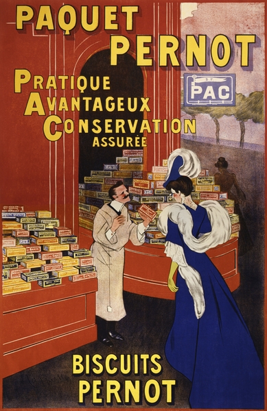 Paquet Pernot: Biscuits Pernot 1905 by Leonetto Cappiello by IStockHistory com