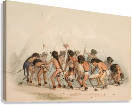 Buffalo Dance 1844 Canvas Print
