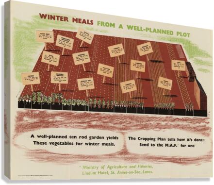 Winter Meals from a Well-Planned Plot Canvas Print