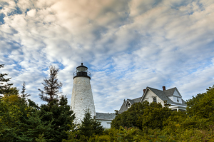 Dramatic Sky by Dice Head Lighhouse in Midcoast Maine