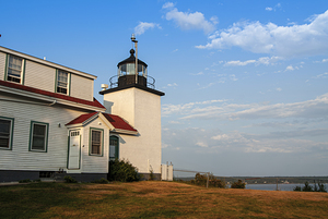 Fort Point Lighthouse in Northern Penobscot Bay in Maine
