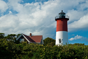 Nauset Lighthouse Tower on Cape Cod in Massachusetts