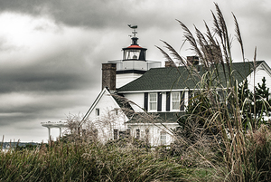 Stormy Day at Nayatt Point Lighthouse in Rhode Island