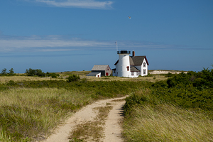 Stage Harbor Lighthouse Without Lantern on Cape Cod in Massachusetts