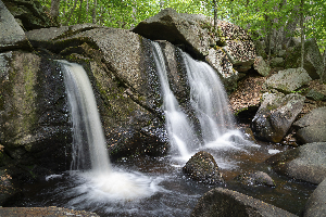Waterfalls at Willard Brook State Forest in Massachusetts