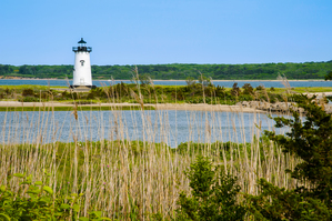 Edgartown Harbor Lighthouse on Marthas Vineyard in Massachusetts