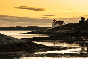 Sunset by Hendricks Head Lighthouse in Boothbay region of Maine
