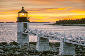 Sunset at Marshall Point Lighthouse in Midcoast Maine