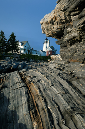 Unique Rock Formations Lead to Pemaquid Lighthouse in Maine