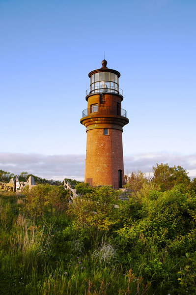 Aquinnah Gay Head Lighthouse Tower on Marthas Vineyard Island In Massachusetts Print