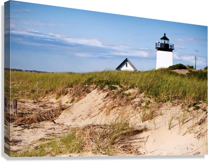 Long Point Lighthouse By Sand Dune on Tip of Cape Cod in Massachusetts Impression sur toile