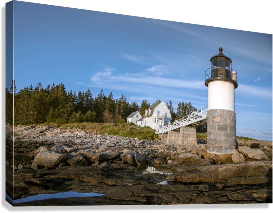 Marshall Point Lighthouse at Low Tide in Midcoast Maine Canvas Print