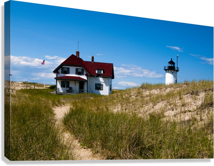Race Point Lighthouse Near Beach on Cape Cod in Provincetown in Massachusetts Canvas Print