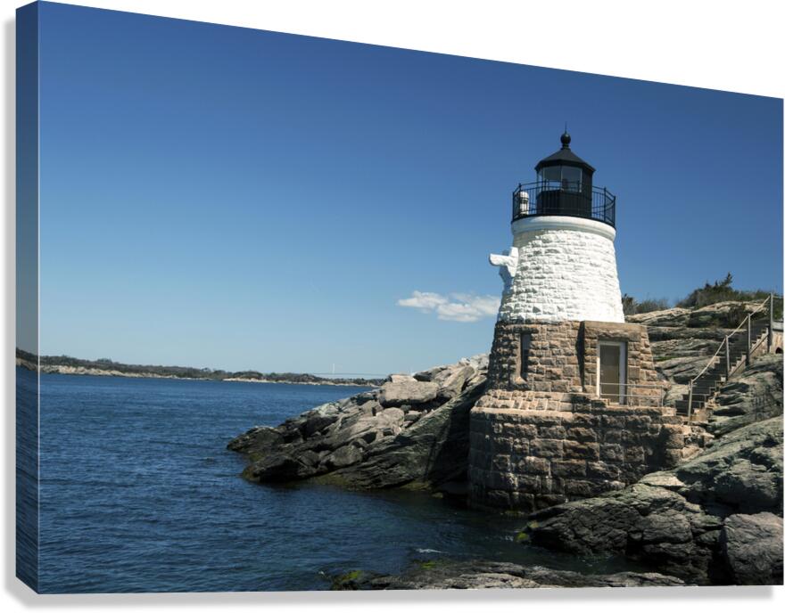 Castle Hill Lighthouse on Narragansett Bay in Rhode Island Canvas Print