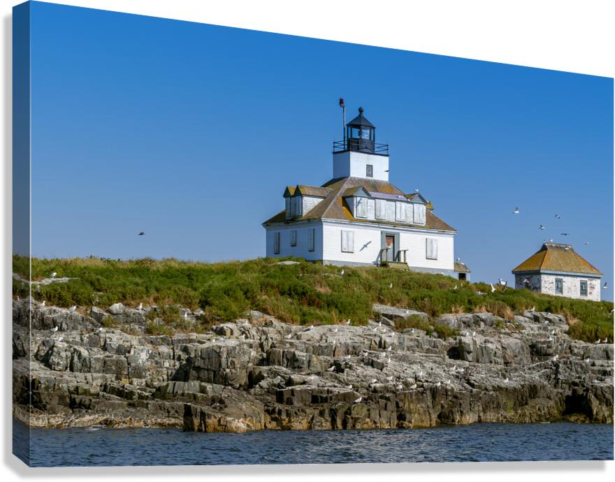 Egg Rock Light is Part of a Protected Seabird Nesting Sanctuary in Maine Canvas Print