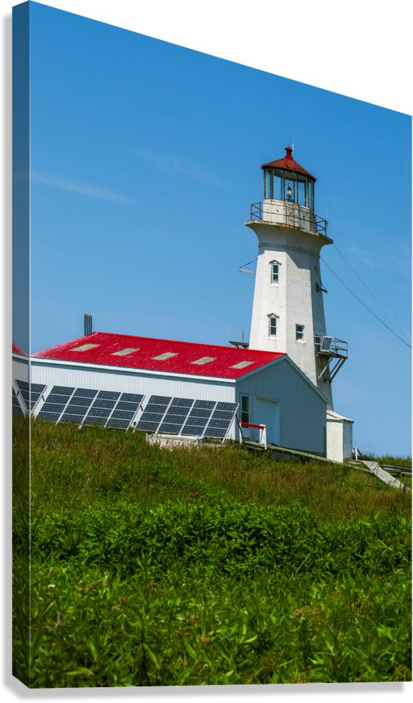Machias Seal Island Lighthouse Uses Solar Energy in Canada  Canvas Print