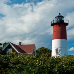 Nauset Lighthouse Tower on Cape Cod in Massachusetts
