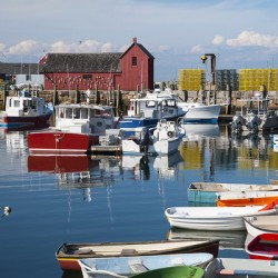 Lobster and Fishing Boats in Rockport Harbor As Motif Number 1 in Massachusetts