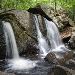 Waterfalls at Willard Brook State Forest in Massachusetts