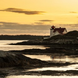 Sunset by Hendricks Head Lighthouse in Boothbay region of Maine