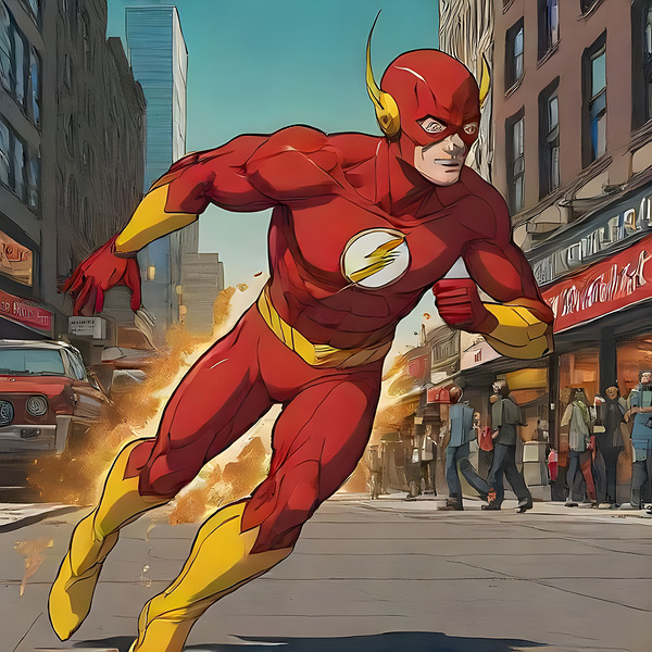 Flash Comic Illustration. Print