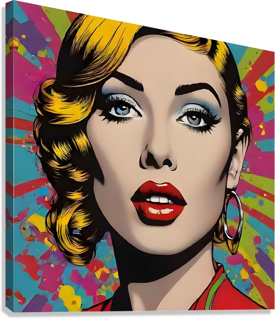 Retro Revival: Vibrant Pop Art Canvases. New Twist Art Canvas Print
