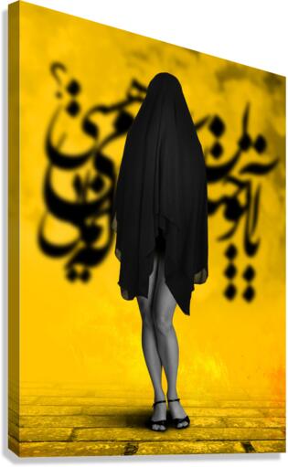 2-faces YELLOW Canvas Print