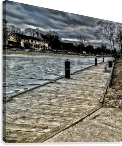 Iced Canal Canvas Print