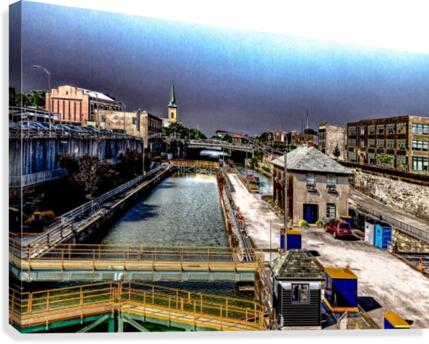 Lockport locks Canvas Print